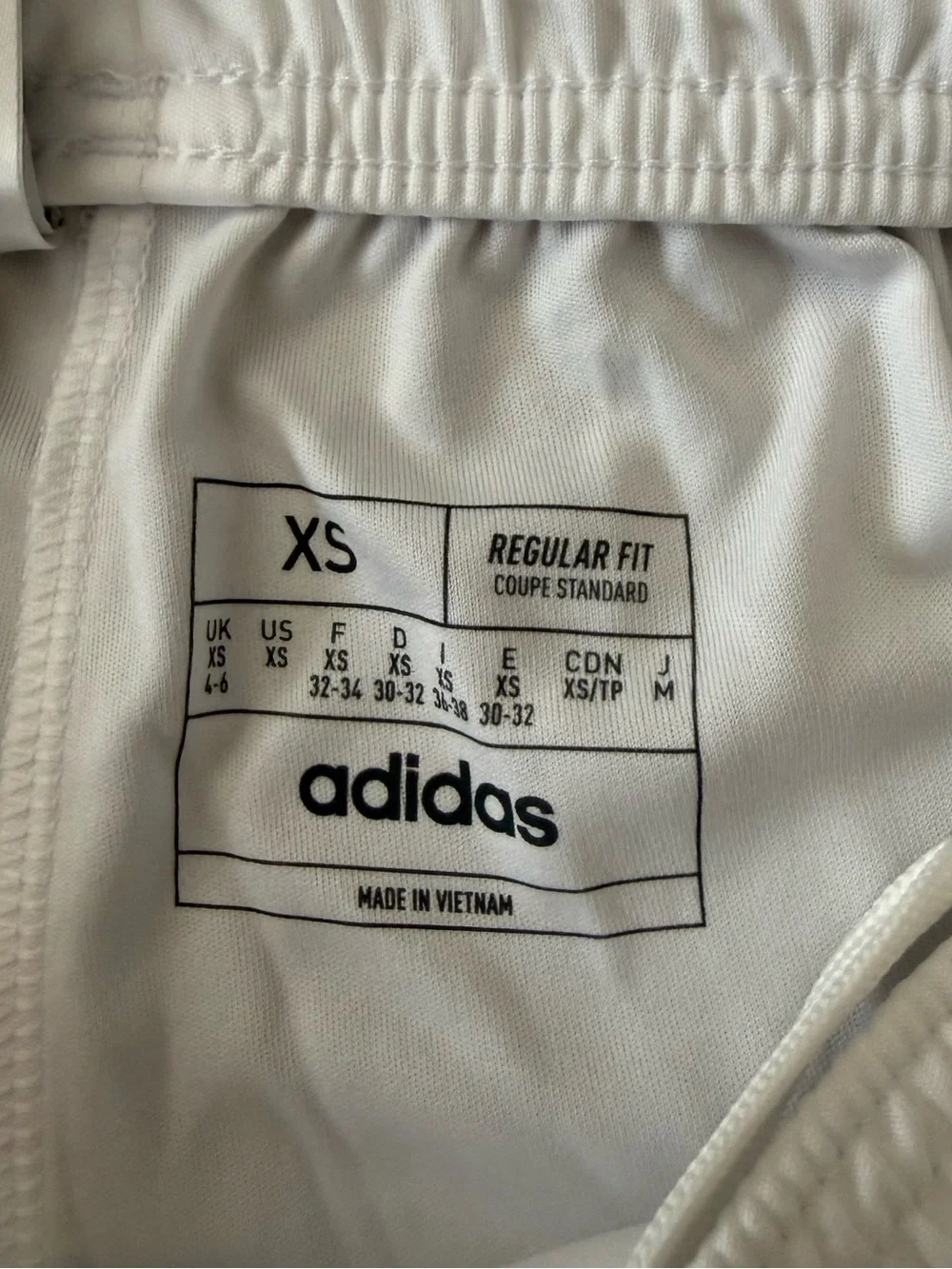 adidas White Men's Athletic Shorts with Black Logo